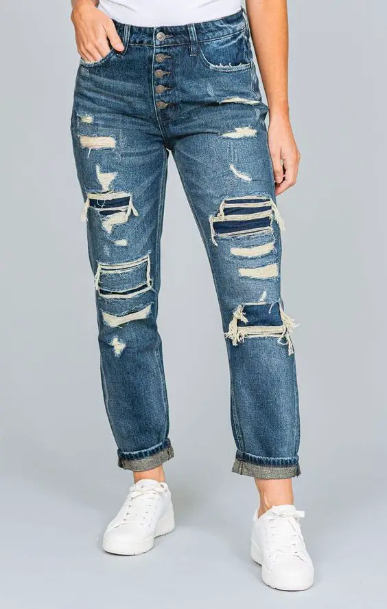 single cuff jeans