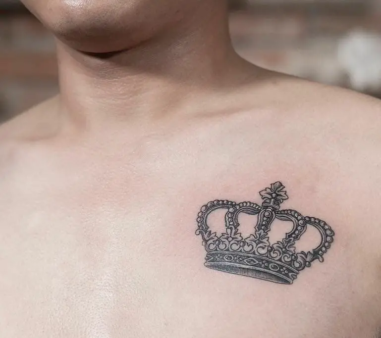 crown tattoos on chest